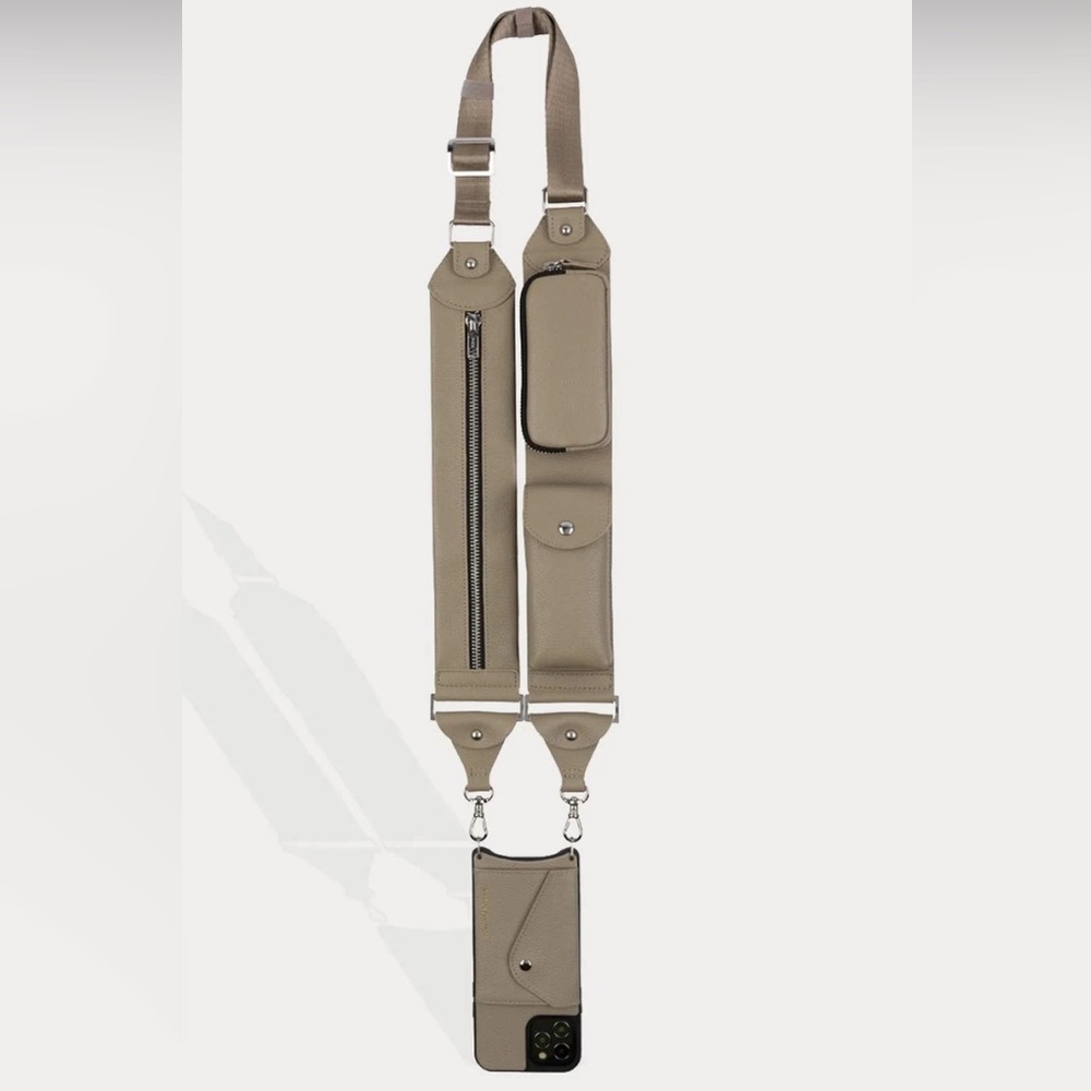 Bandolier BILLIE Utility Crossbody greige/silver Case & Strap iPhone 12 Pro Max